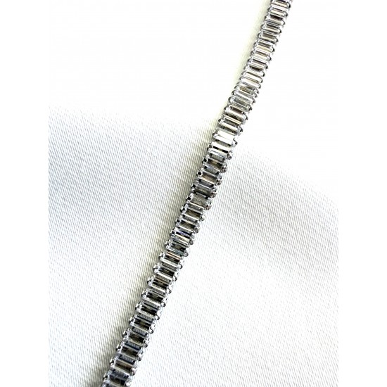 Baget Zirkon Taşlı Gümüş Bileklik