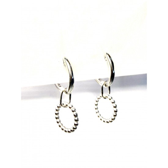 Sarmal Döngü 925 Ayar Gümüş Küpe