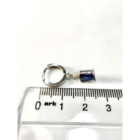 Buzul Mavisi 925 Ayar Gümüş Küpe