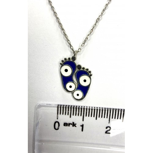 Mineli Ayak İzi Kolye