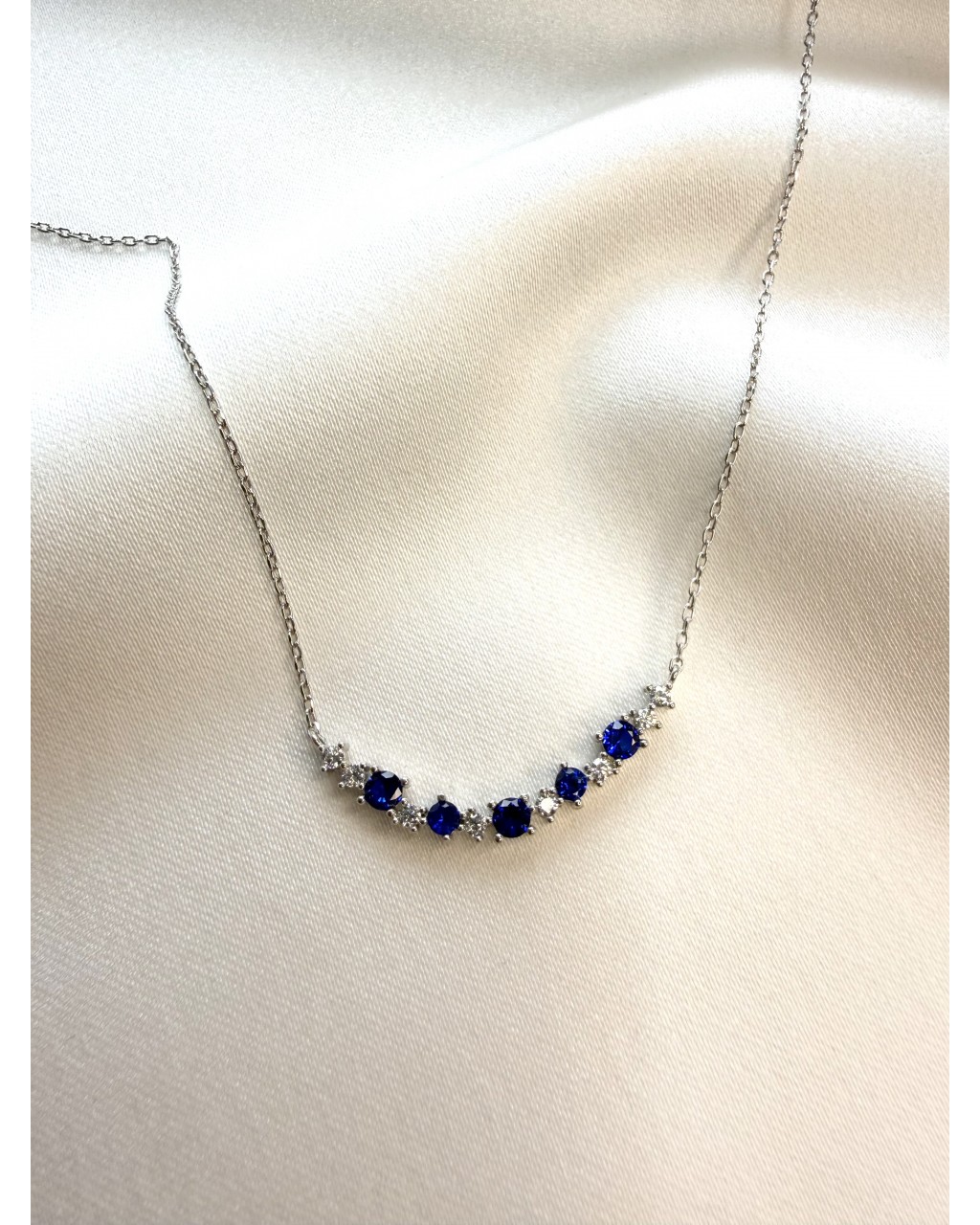 Mavi Doğal Taşlı Kolye